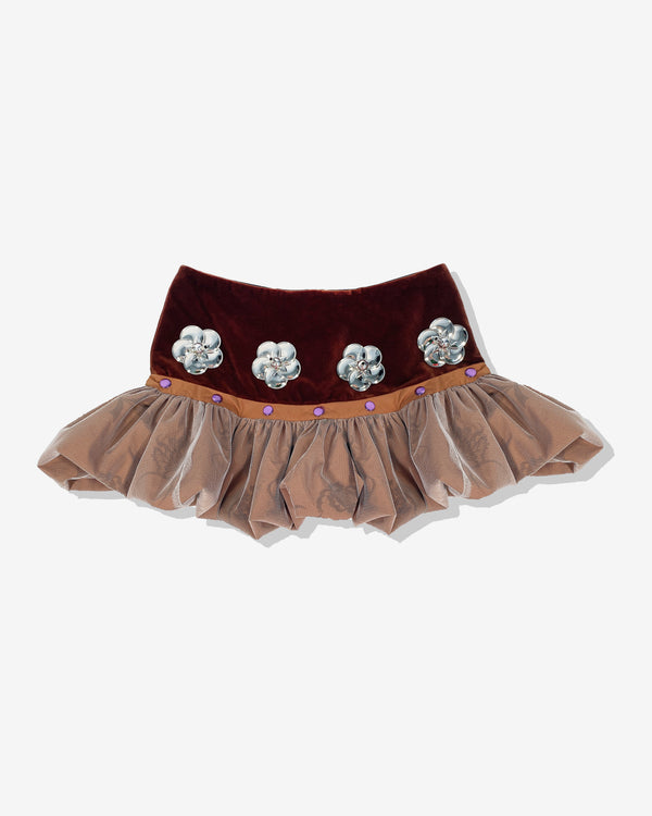 Chopova Lowena - Women's Super Mini Combo Skirt - (Brown/Purple)