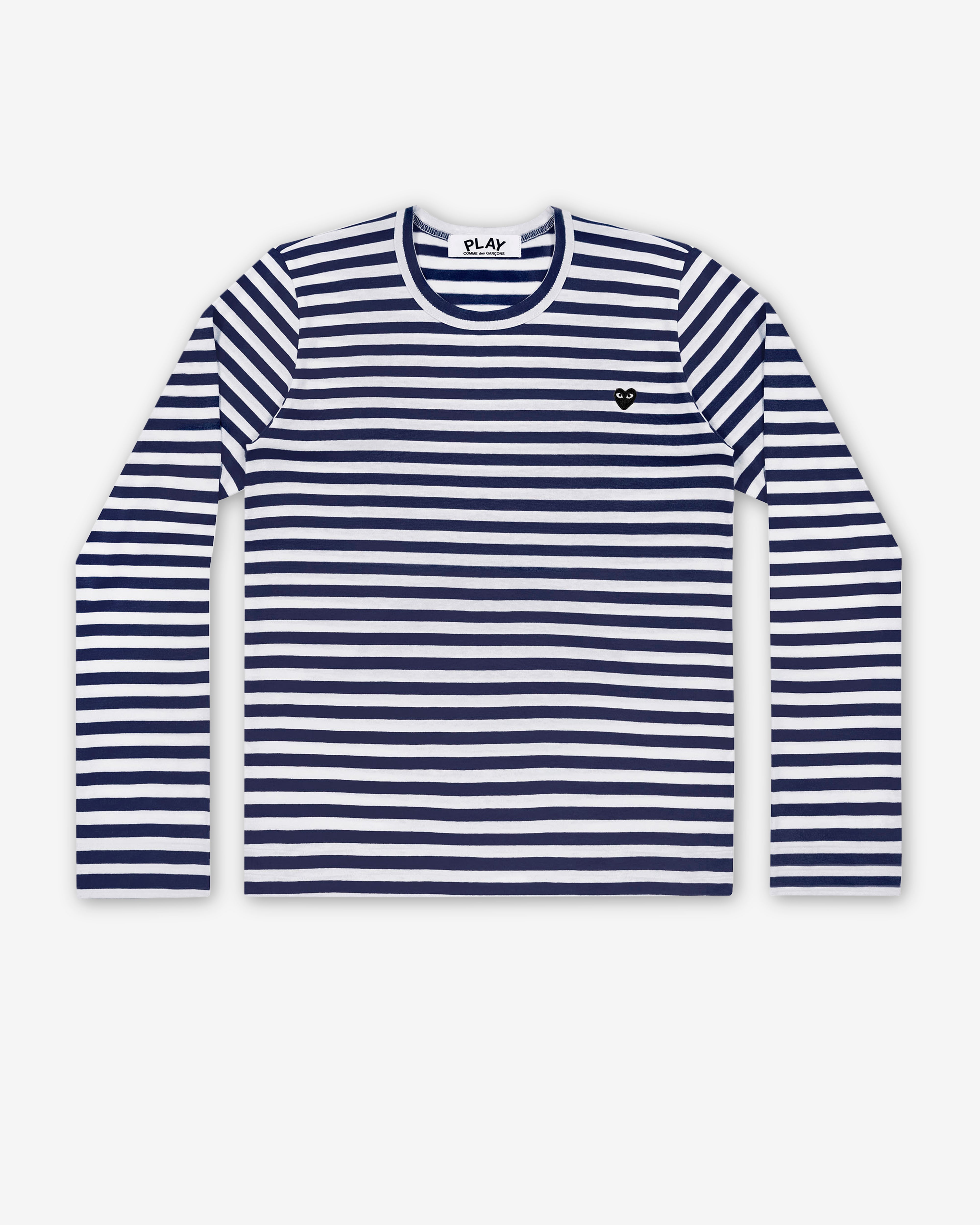 Play Comme des Garçons: Little Black Heart Striped T-Shirt