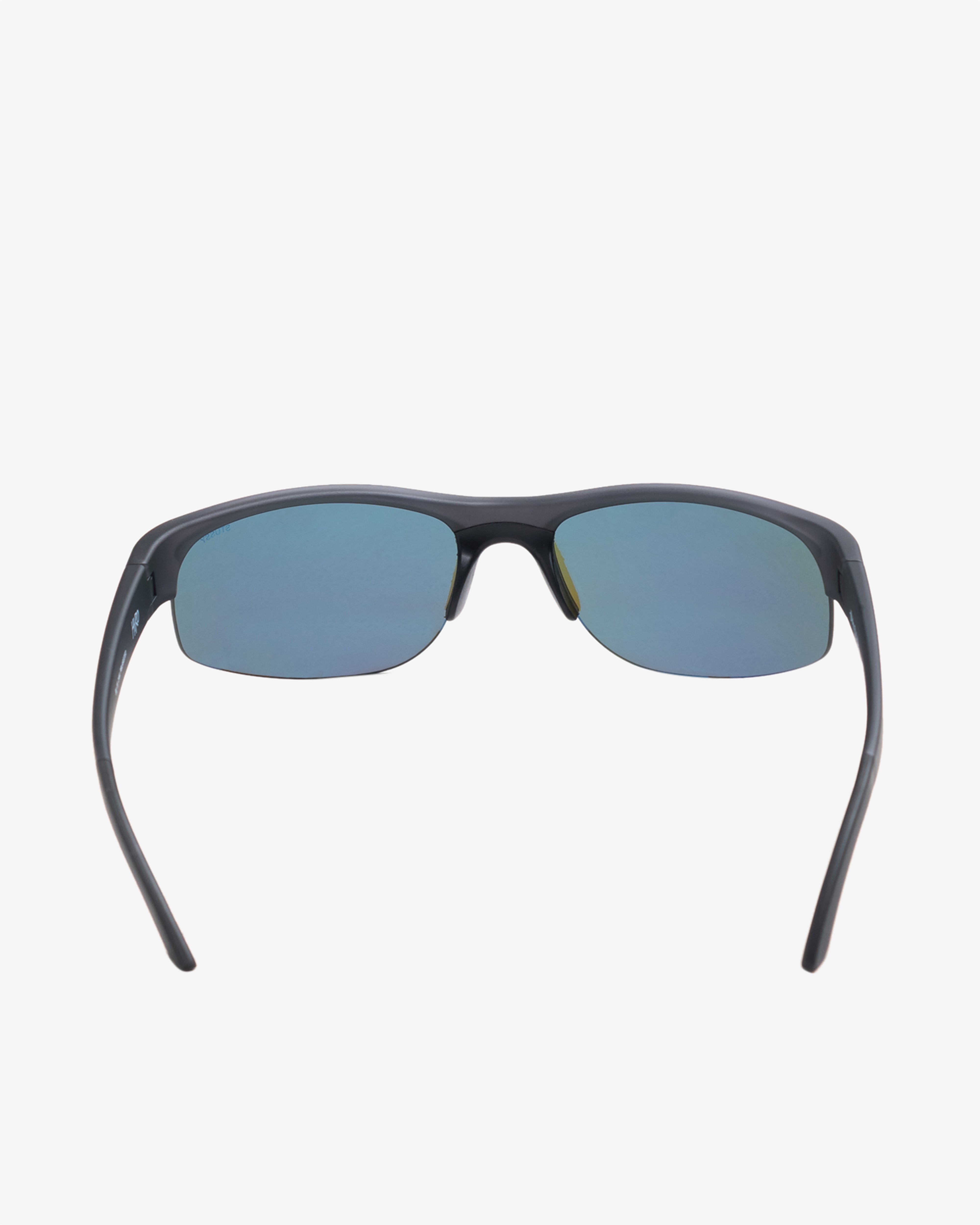 Stüssy: Men's Hiro Sunglasses (Frost Black/Blue Mirror) | DSMNY E-SHOP