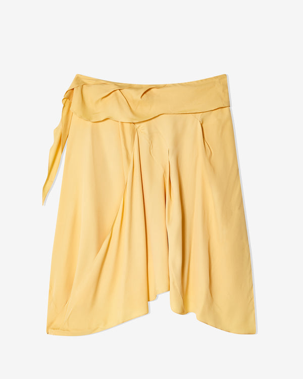 Kiko Kostadinov - Women's Kukri Draped Skirt - (Pale Yellow)