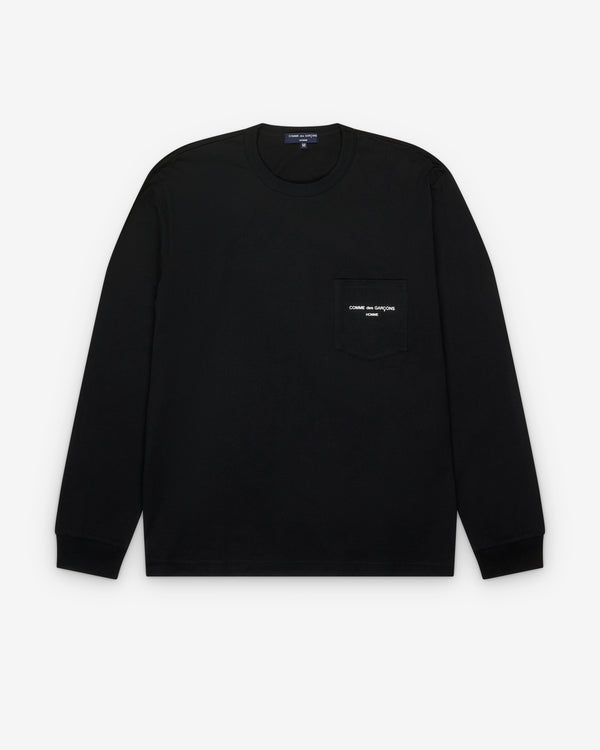 CDG Homme - Men's Long Sleeve Logo Tee - (Black)