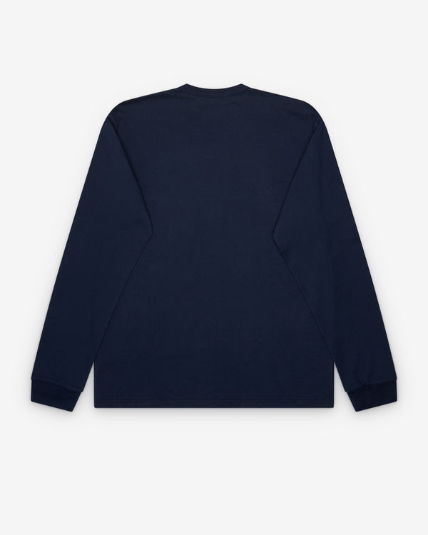 CDG Homme - Men's Long Sleeve Logo Tee - (Navy)