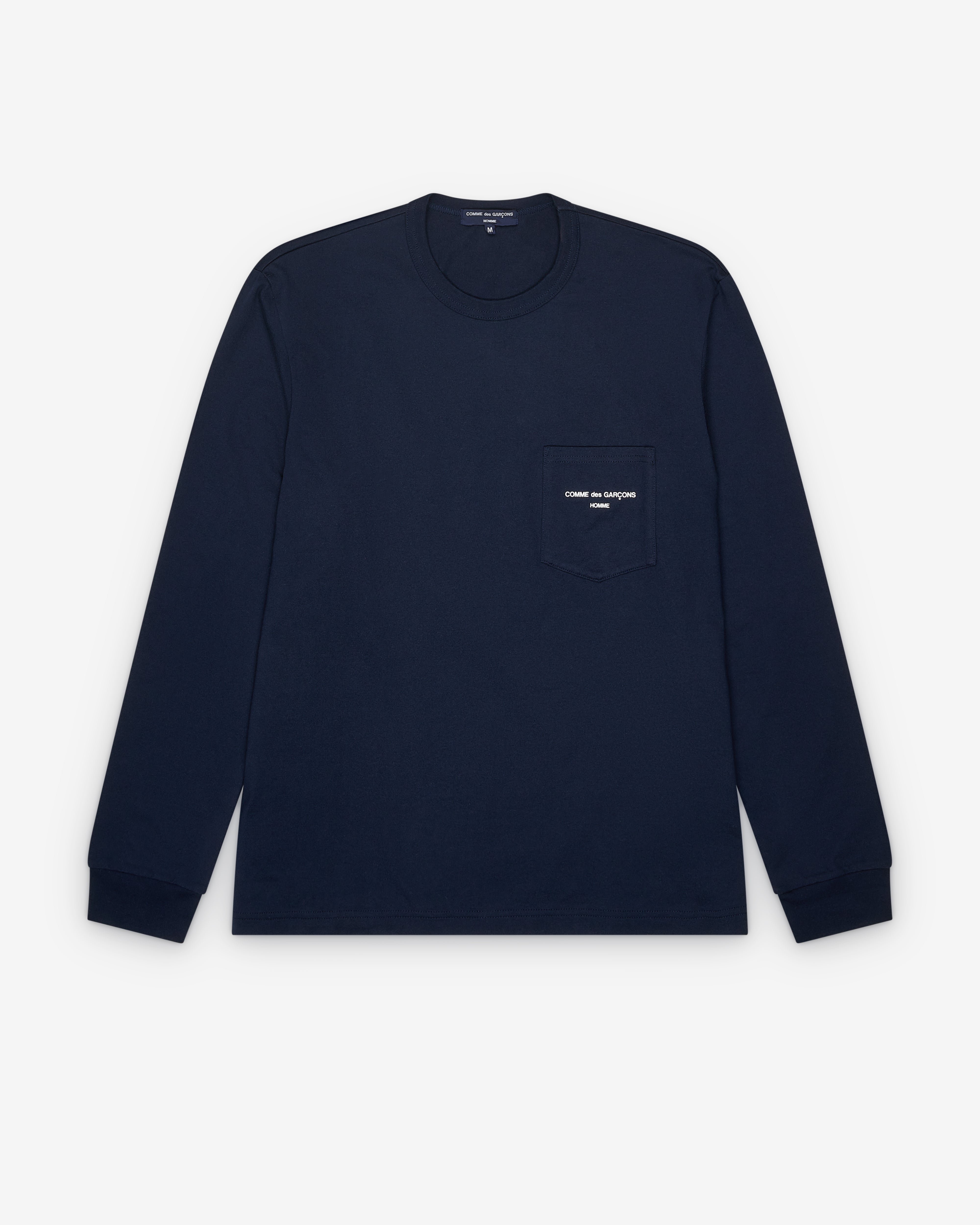 オールド COMME des GARCONS HOMME 長袖シャツ CDG Homme: Men's Long Sleeve Logo Tee (Navy) | DSMNY E-SHOP