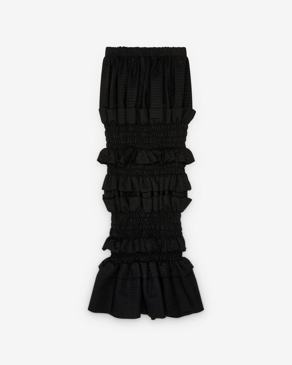 Róisín Pierce - Women's Pintuck Sculpted Tier Skirt - (Black)