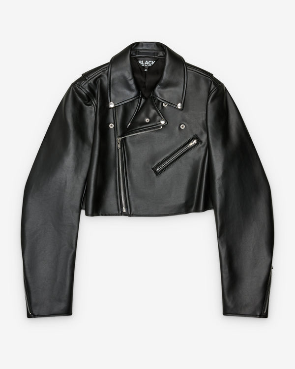 Black Comme des Garçons - Cropped Biker Jacket - (Black)