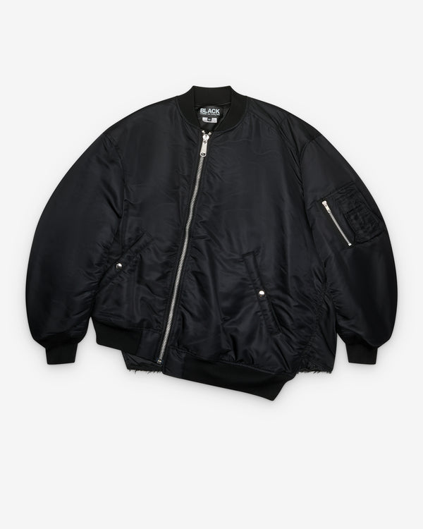 Black Comme des Garçons - Asymmetric Bomber Jacket - (Black)