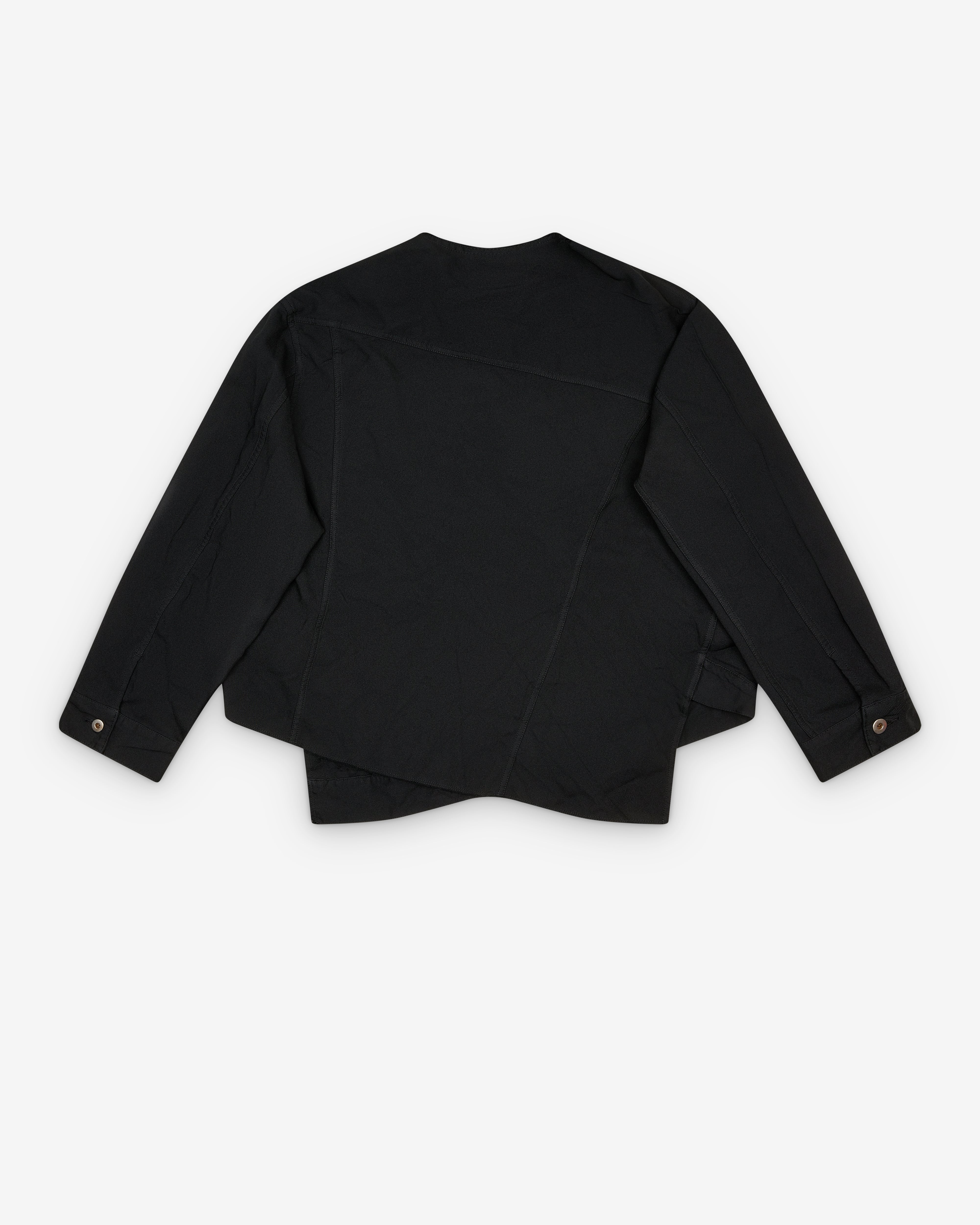 Black Comme des Garçons: Asymmetric Jacket (Black) | DSMNY E-SHOP