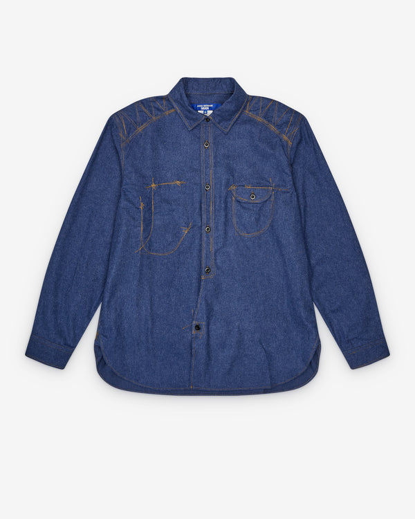 Junya Watanabe Man - Men's Contrast Seam Shirt - (Navy)