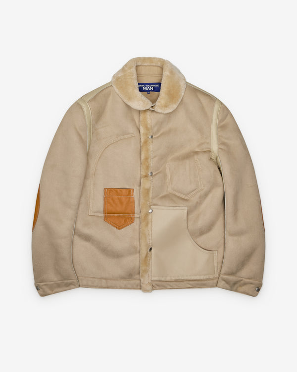 Junya Watanabe Man - Men's Shearling-Lined Jacket - (Beige/Brown)