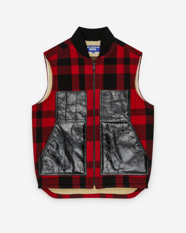 Junya Watanabe Man - Men’s Filson Vest - (Red/Black)