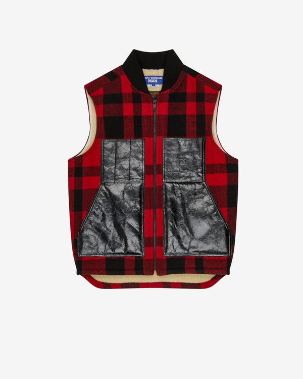 Junya Watanabe Man - Men’s Filson Vest - (Red/Black)