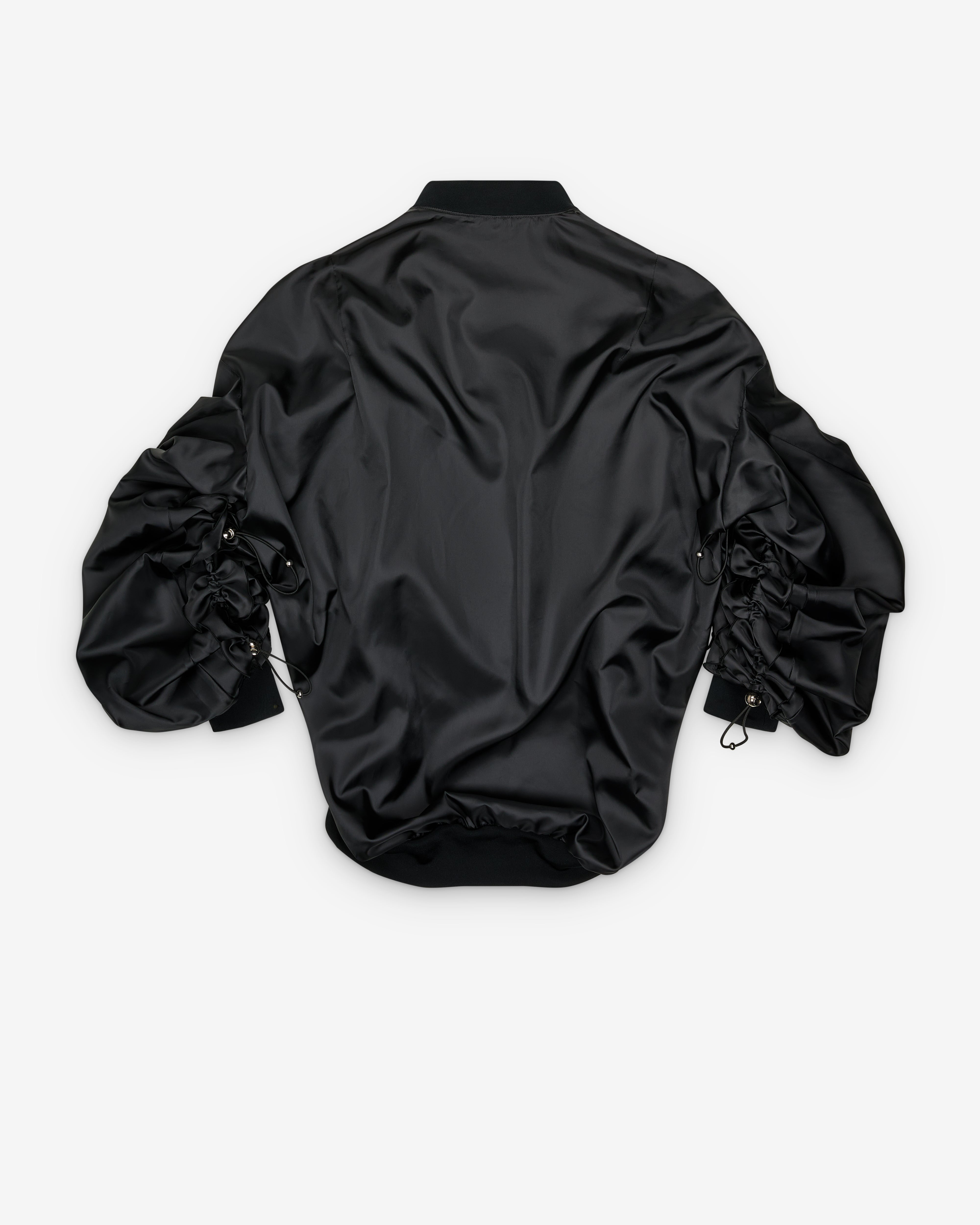 Noir Kei Ninomiya: Women's Ruched Jacket (Black) | DSMNY E-SHOP