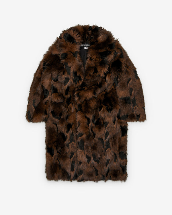 Junya Watanabe - Women's Faux Fur Coat - (Black/Brown)