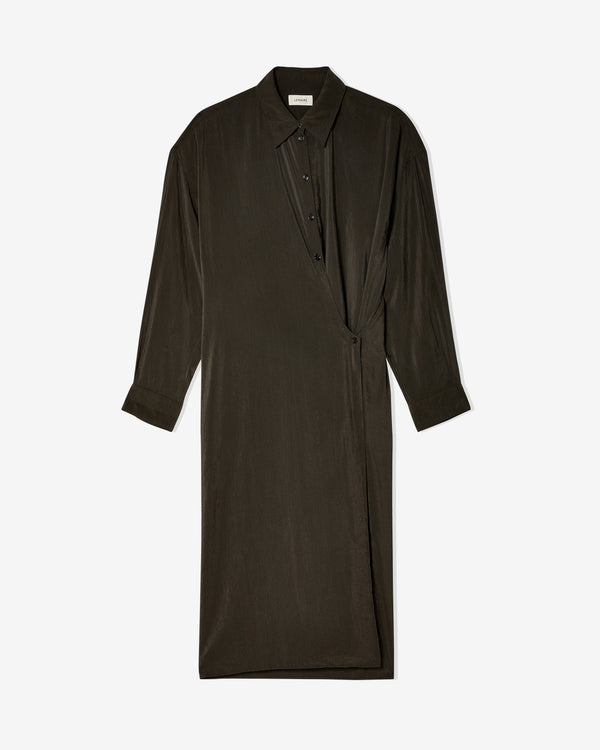 Lemaire - Women's Straight Collar Twisted Dress - (Dark Espresso)