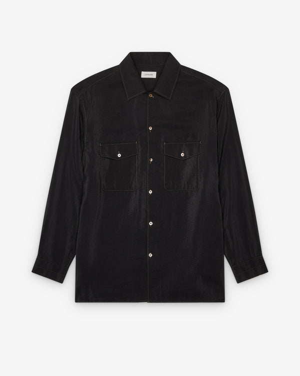Lemaire - Men's Convertible Collar Shirt - (Black)