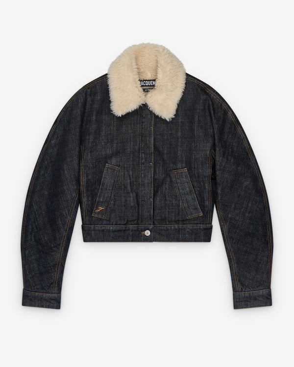 Jacquemus - Women's The Ovalo De-Nîmes Denim Bomber Jacket - (Dark Navy)