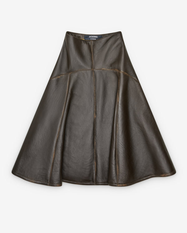 Jacquemus - Women's The Leather Triangle Skirt - (Dark Brown)
