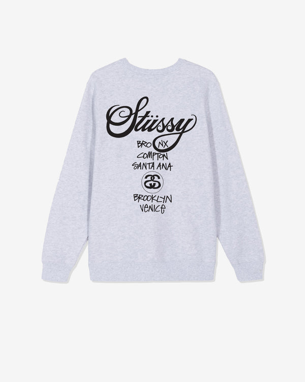 Stüssy - Men's DSM World Tour Crew - (Ash Heather)