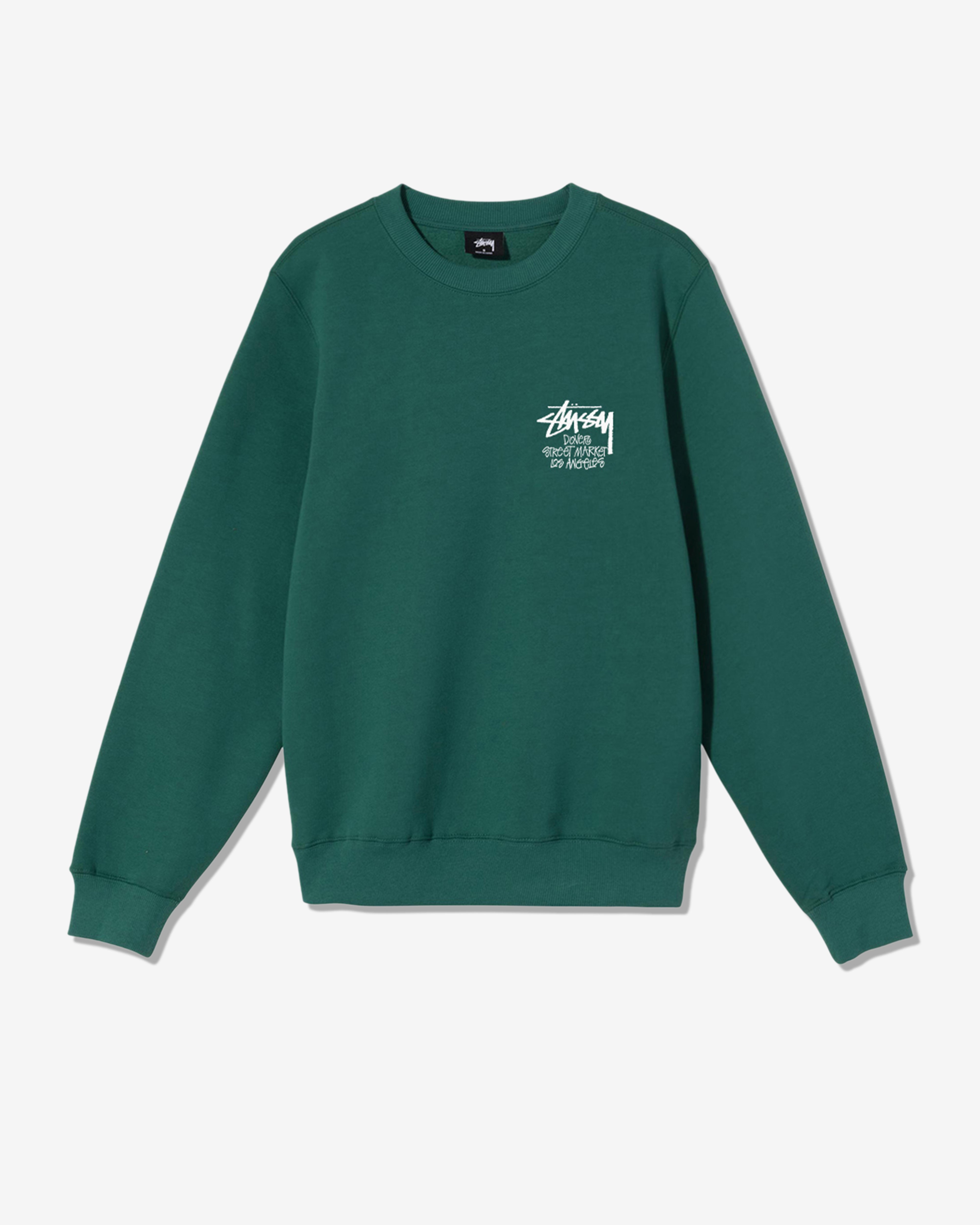 Stüssy: Men's DSM Los Angeles Crew (Dark Green) | DSMNY E-SHOP