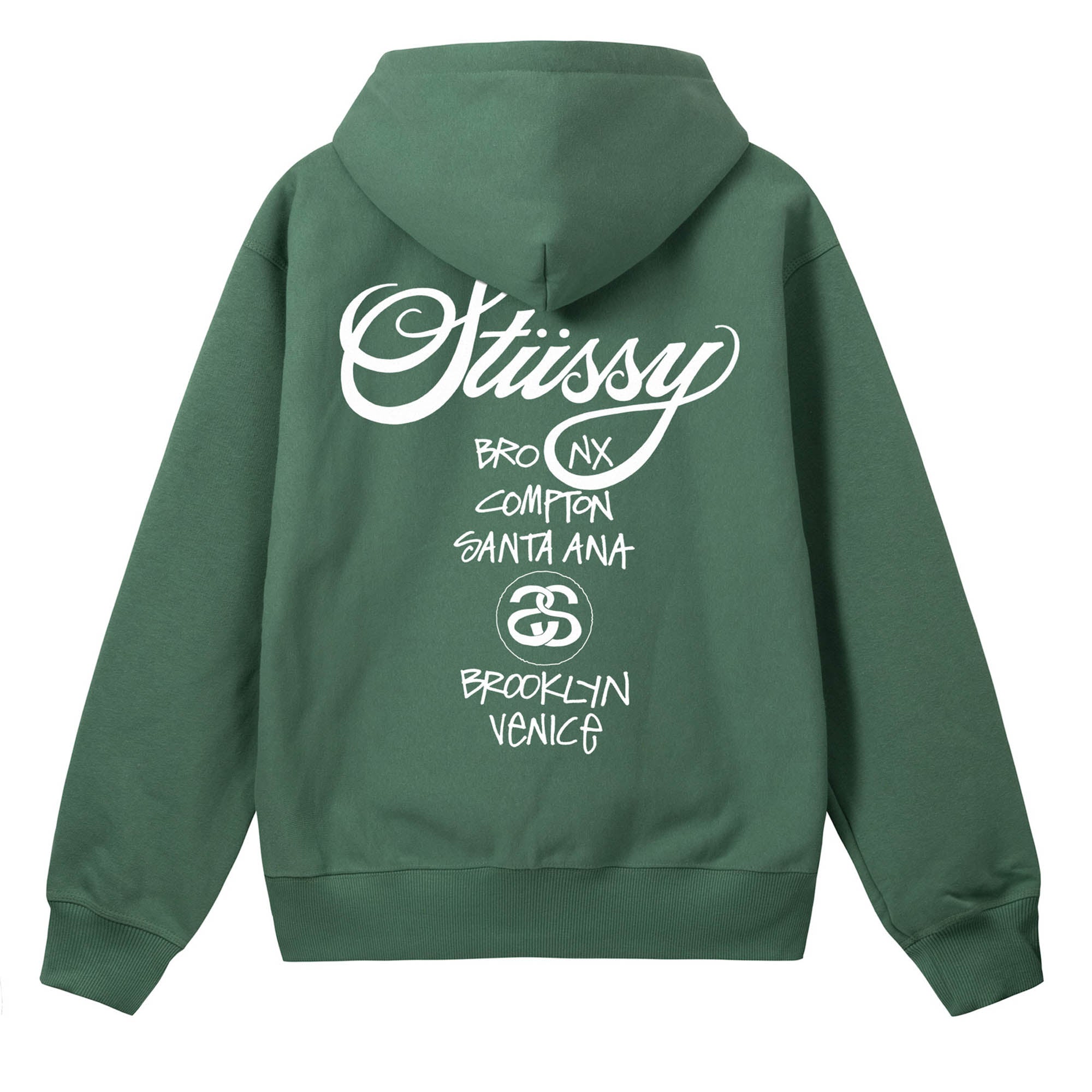 Stüssy: DSM Men's World Tour Hoodie (Green) | DSMNY E-SHOP