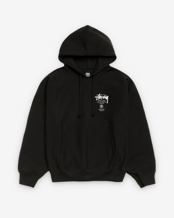 Stüssy - Men's World Tour Hoodie - (Black)