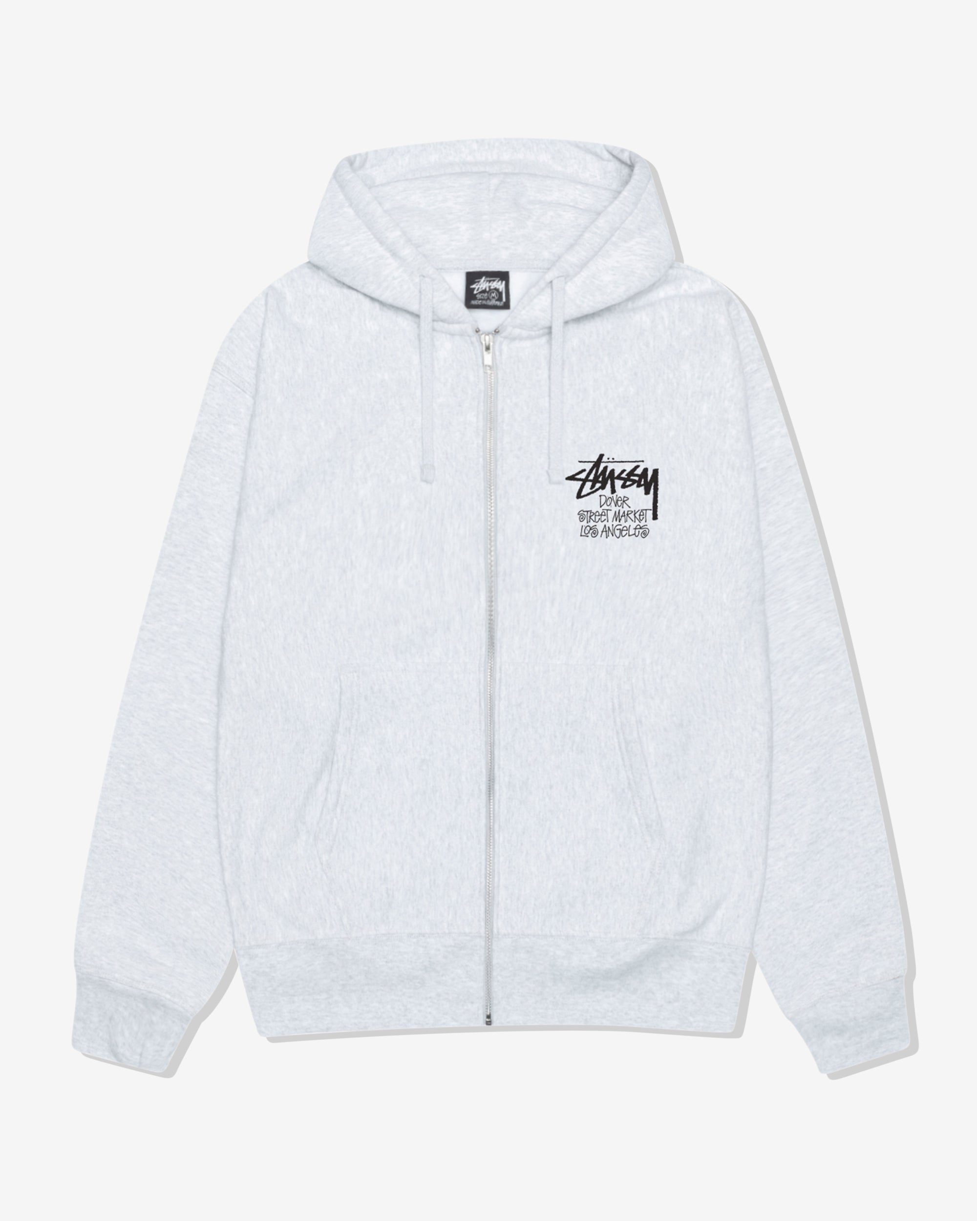 Stüssy DSM Men's Los Angeles Zip Hoodie (Ash Heather) DSMNY
