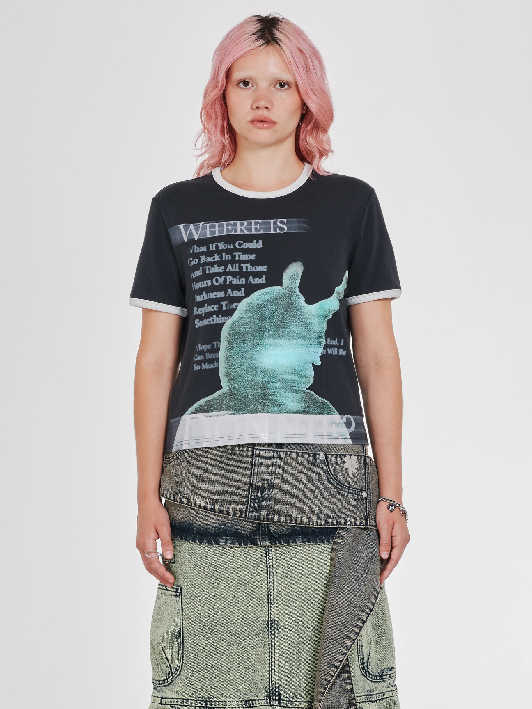 Heaven By Marc Jacobs: Women’s Where Is Donnie? Baby Tee (Black