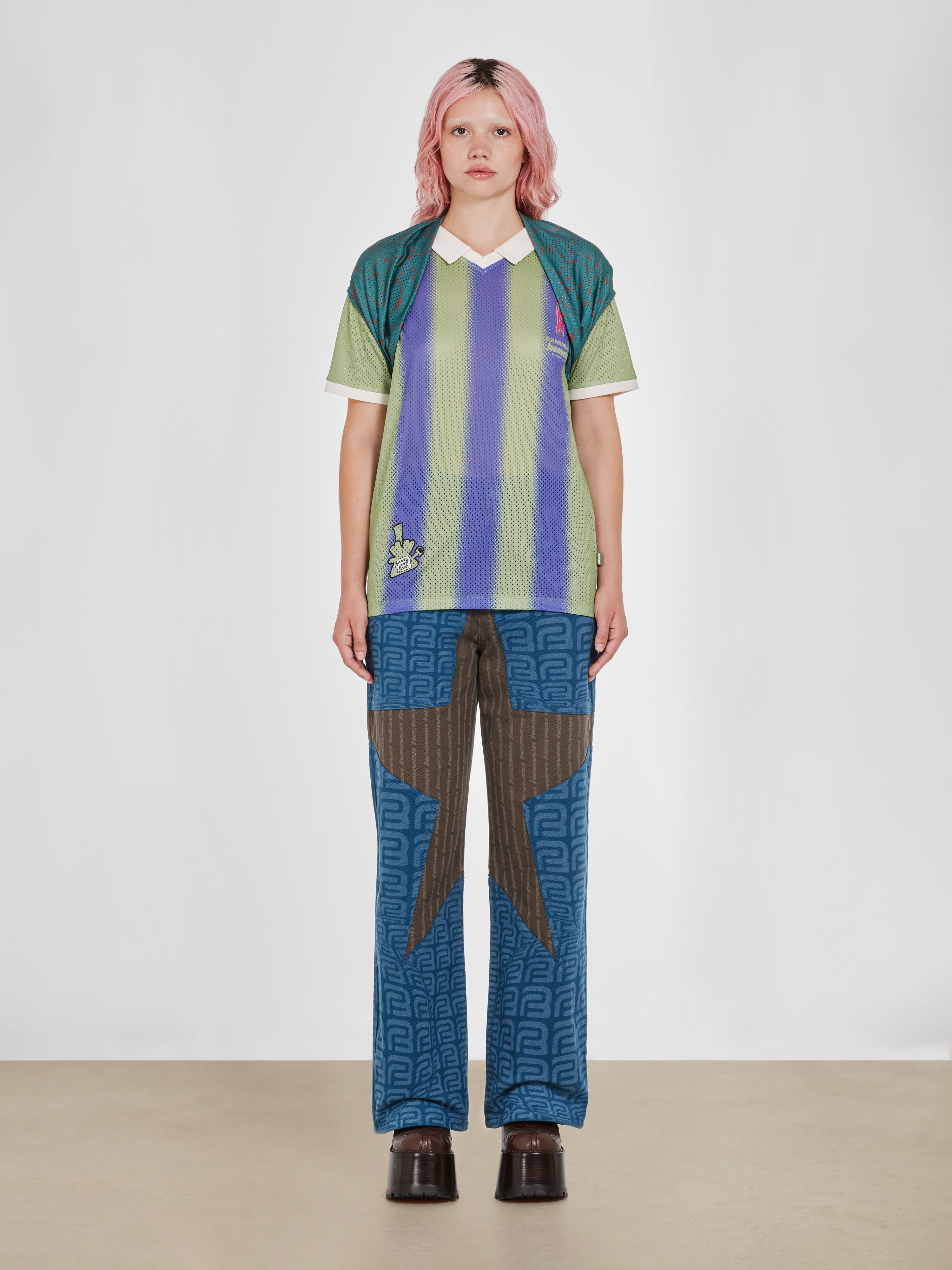 Heaven By Marc Jacobs: Women's Barragan Soccer Tee (Blue/Green