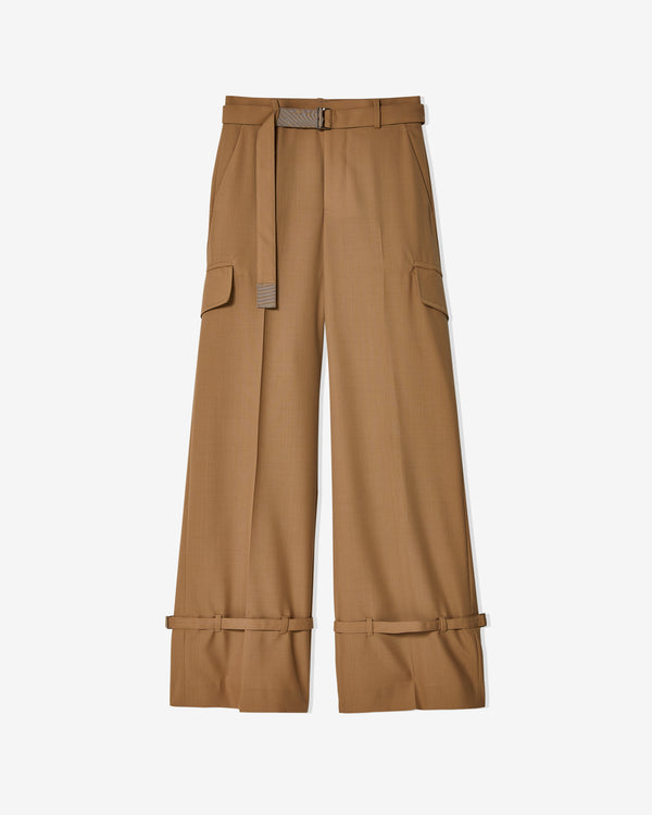 Sacai - Women's Wide Leg Trousers - (Beige)