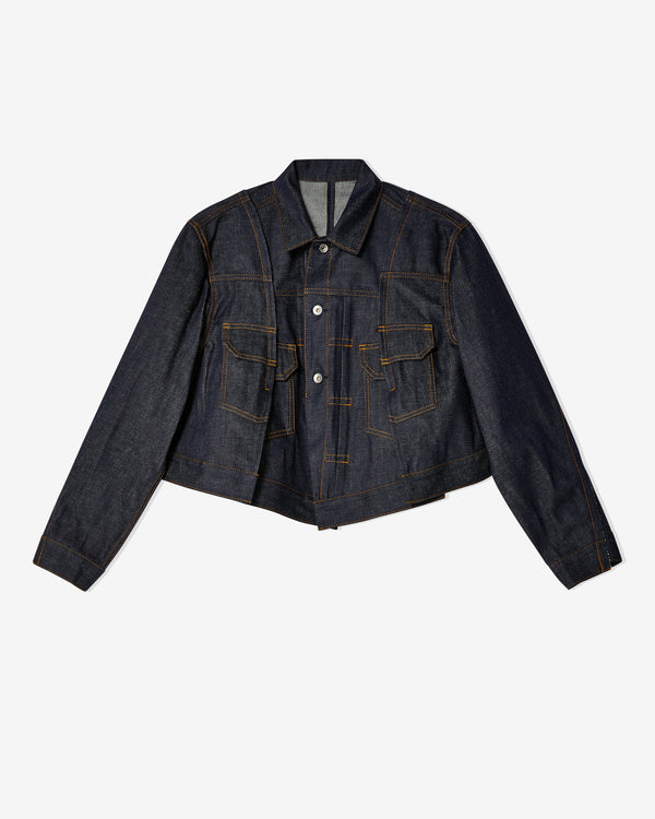 Sacai - Women's Cropped Denim Jacket - (Indigo)