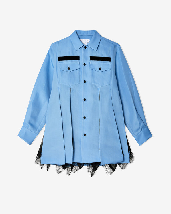 Sacai - Women's Double-Faced Silk Cotton Shirt - (Blue)