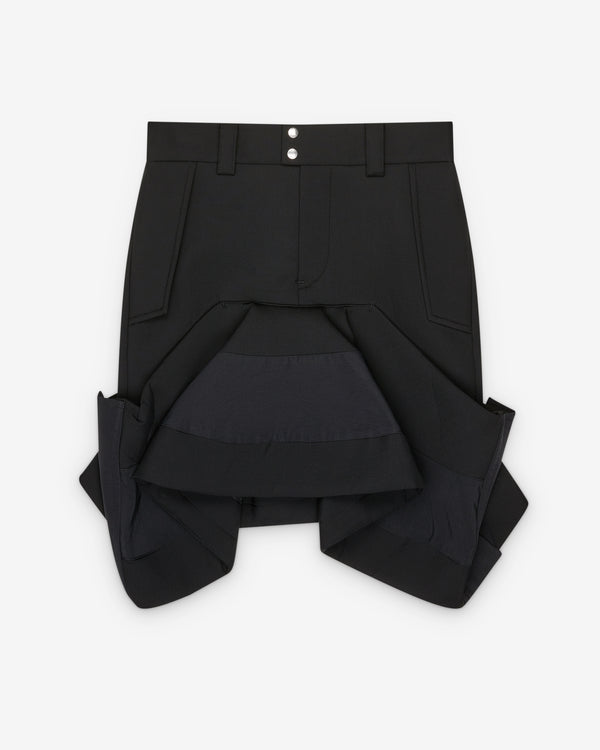 Sacai - Women's Suiting Ruffle Skirt - (Black)