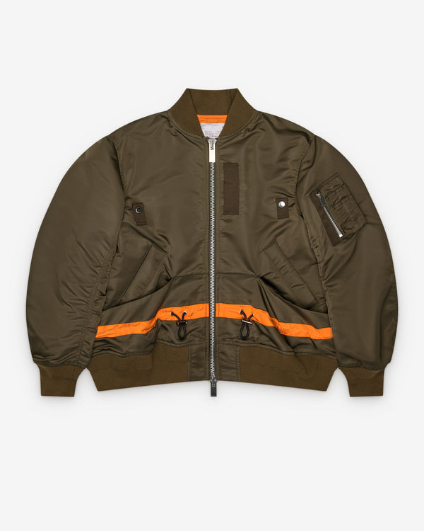 Sacai - Women's Nylon Twill Blouson - (Dark Khaki)