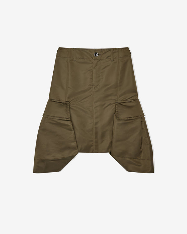 Sacai - Women's Nylon Twill Skirt - (Dark Khaki)