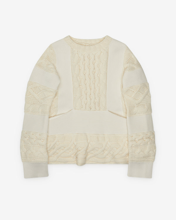 Sacai - Women's Wool Knit Pullover - (Off White)