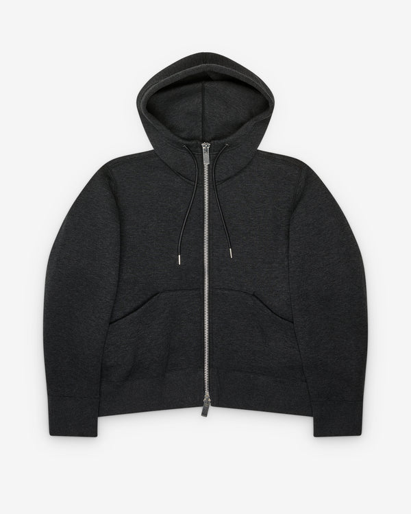 Sacai - Women's Sponge Sweat Hoodie - (Charcoal Gray)