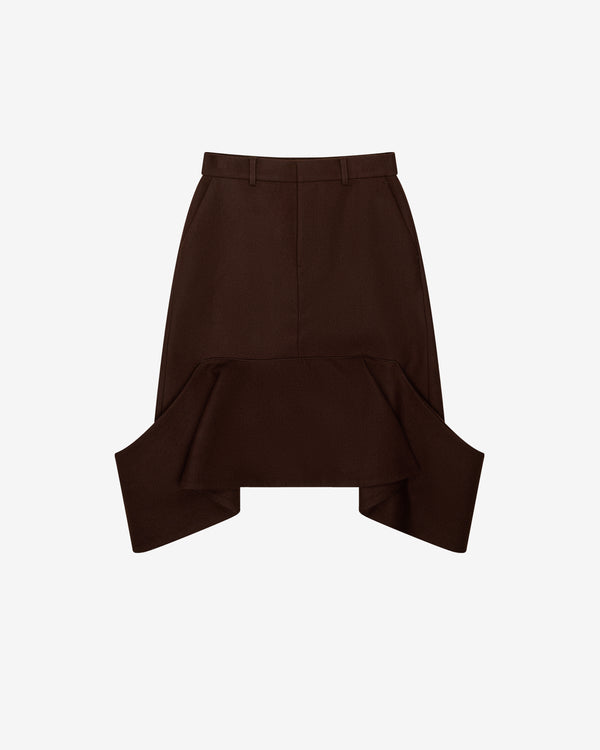 Sacai - Women's Wool Melton Skirt - (Brown)