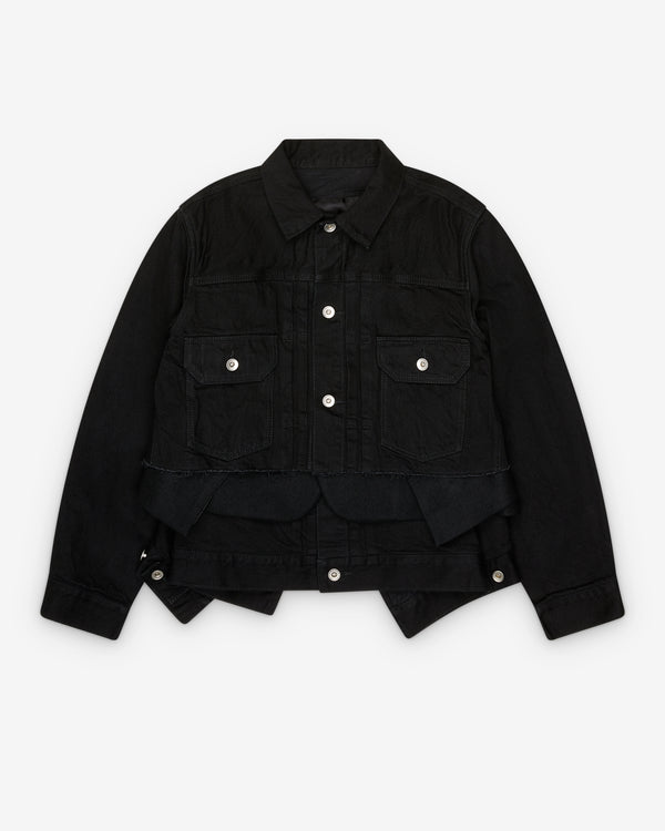 Sacai - Women's Denim Wool Melton Jacket - (Black)