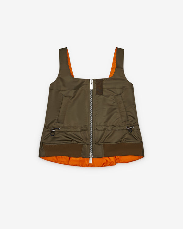 Sacai - Women's Nylon Twill Tank Top - (Khaki)