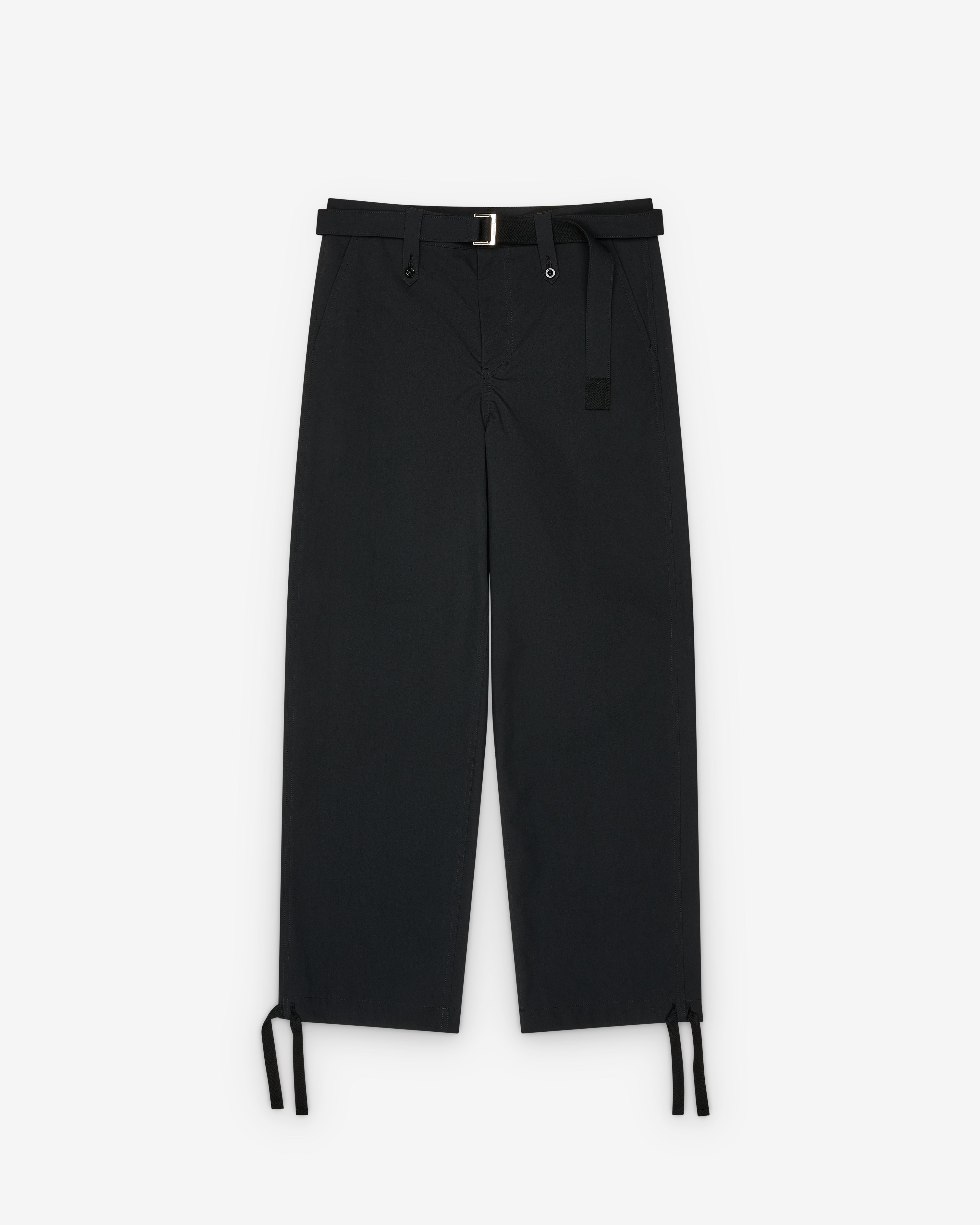 Sacai: Men's Weathercloth Pants (Black) | DSMNY E-SHOP