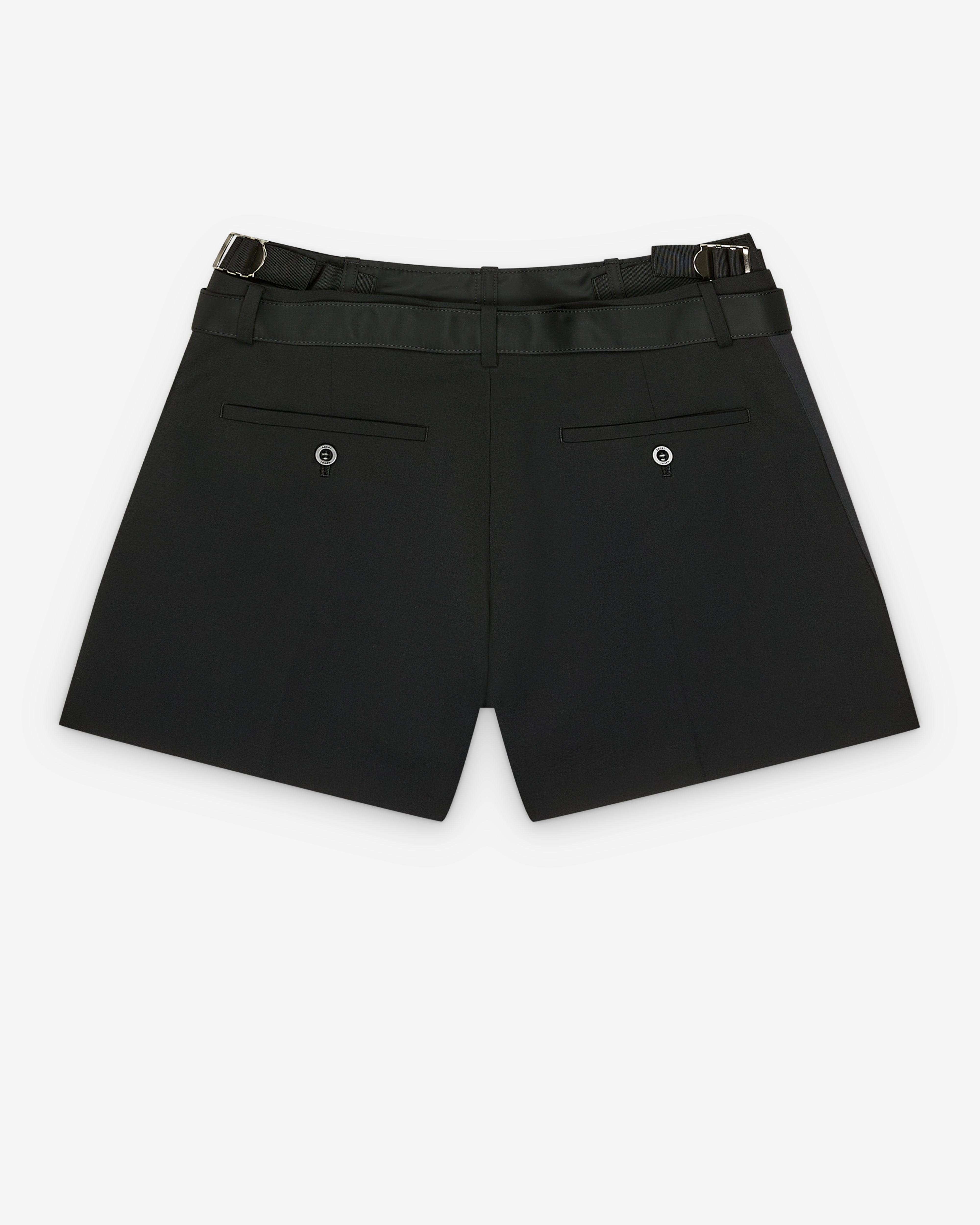Sacai: Women's Nylon Twill Shorts (Black) | DSMNY E-SHOP