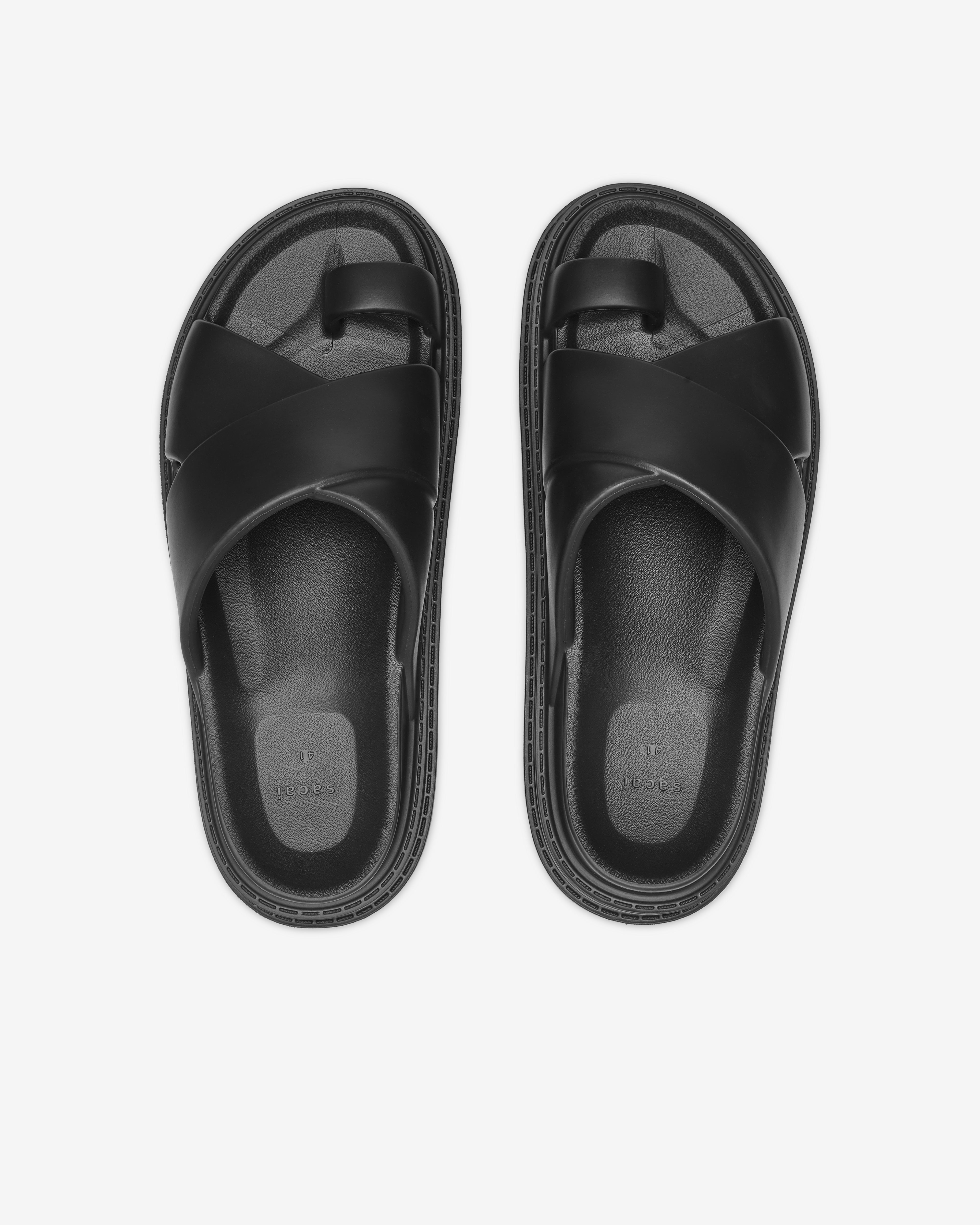 靴 26ss sacai Foam Multiple Sole Sandals 27 Sacai: Foam Multiple Sole Sandals (Black) | DSMNY E-SHOP