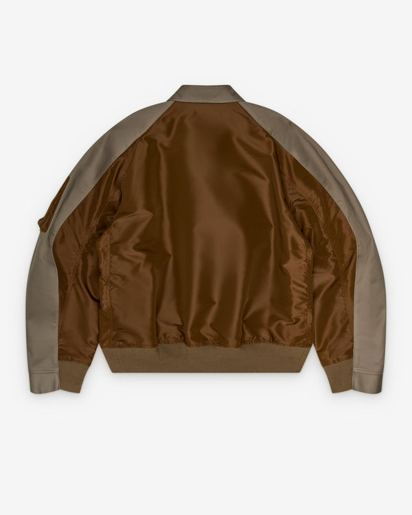 Sacai - Men's Nylon Twill Blouson - (Gray/Brown)