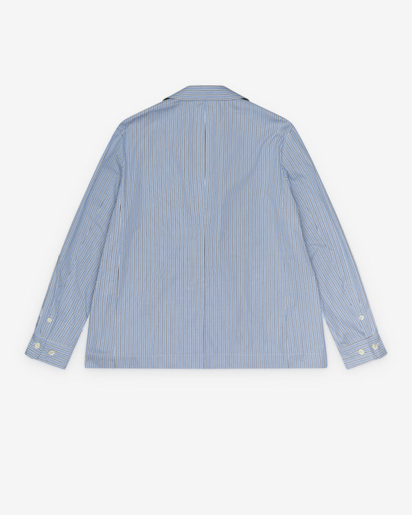 Sacai - Men's Poplin Jacket - (Light Blue Stripe)