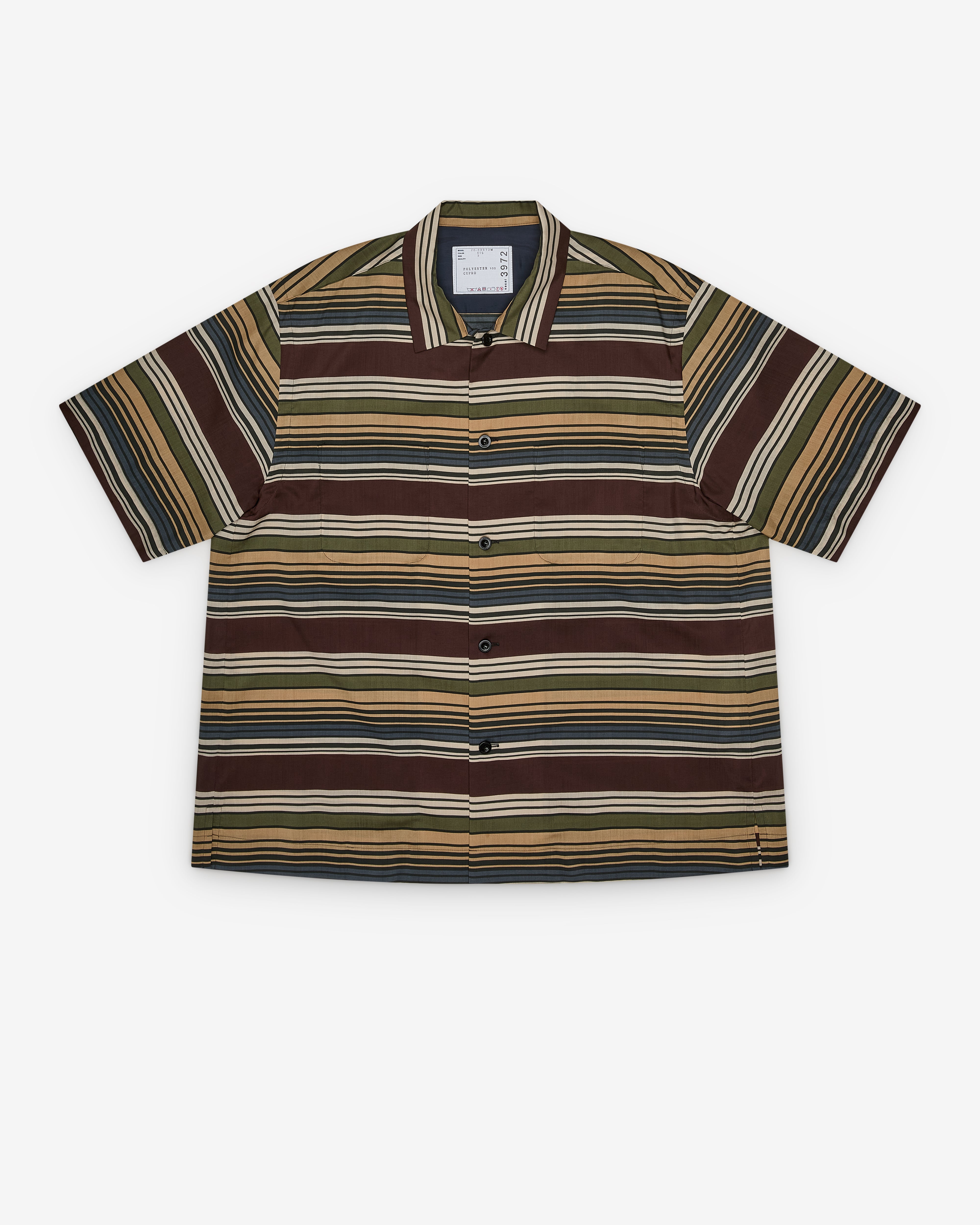 SACAI | Taffeta Shirt Men’s Sacai: Men's Horizontal Stripe Shirt (Multi) | DSMNY E-SHOP