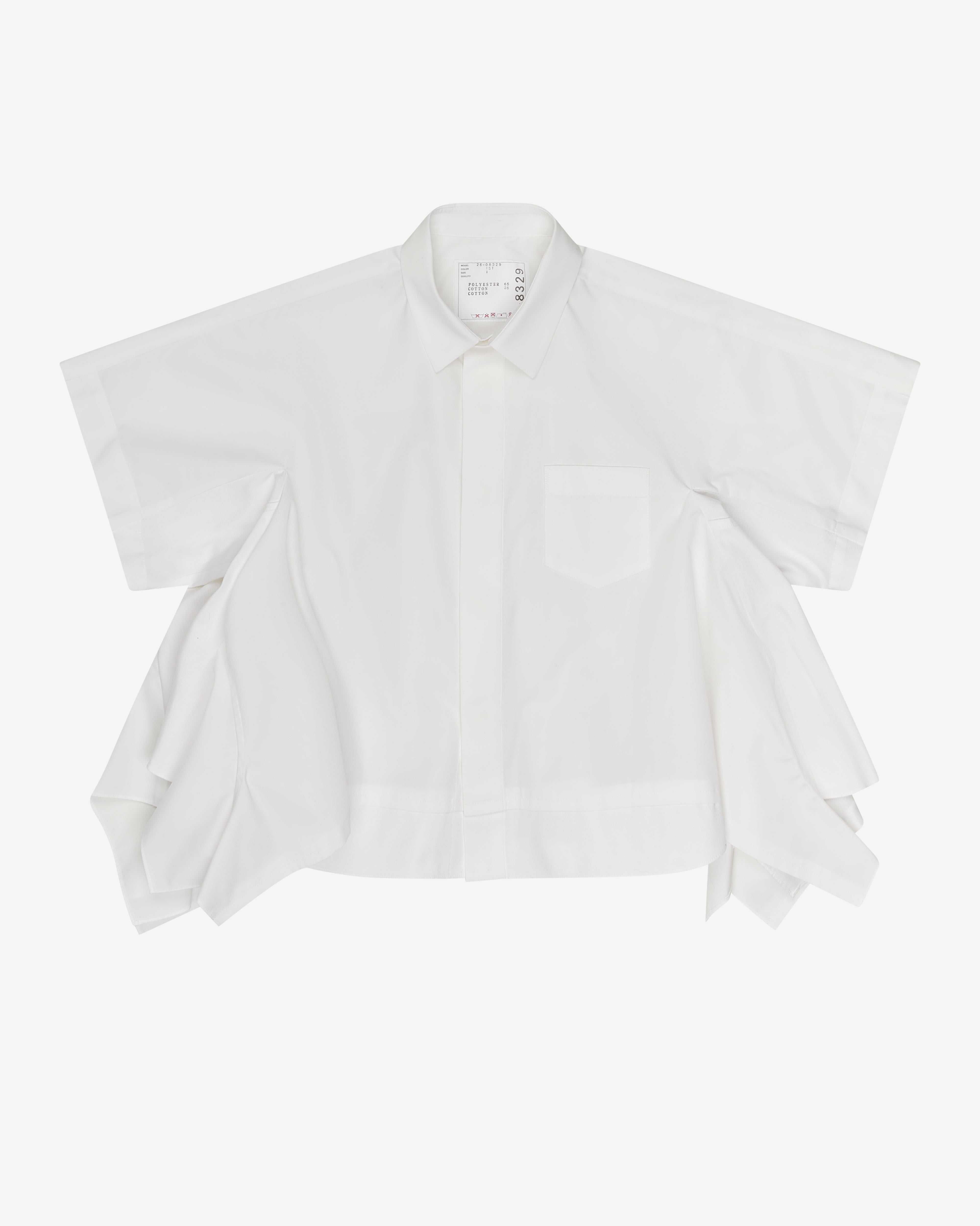 Sacai: Women's Poplin Shirt (Off White) | DSMNY E-SHOP