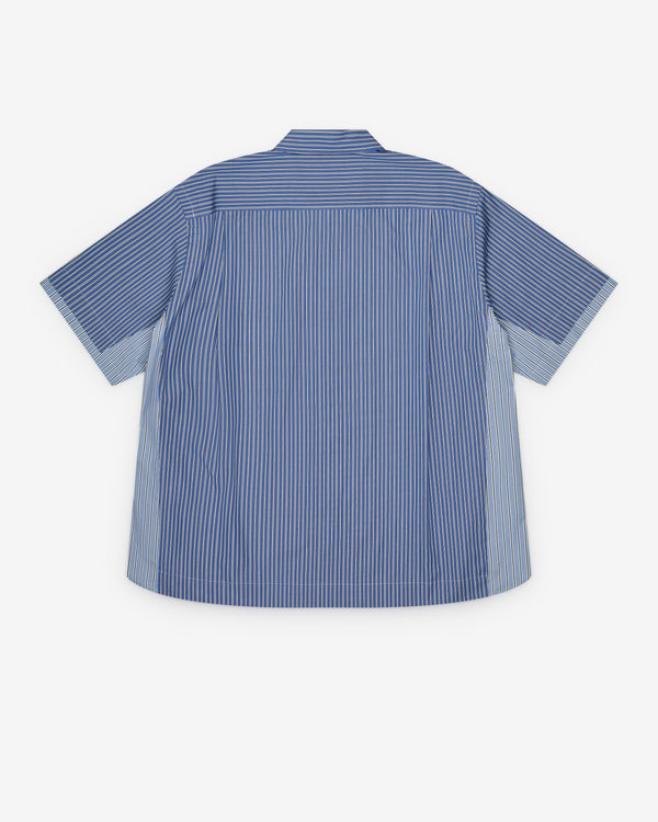 Sacai - Men's Poplin Shirt - (Blue Stripe)