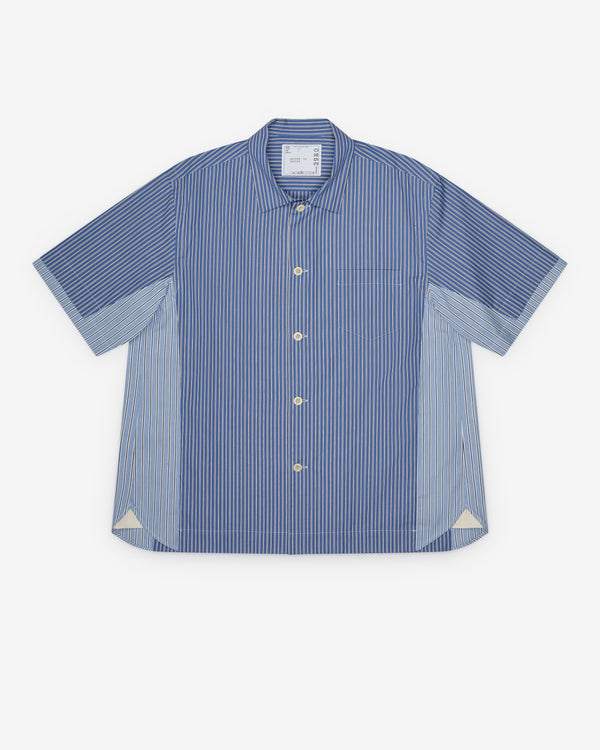 Sacai - Men's Poplin Shirt - (Blue Stripe)
