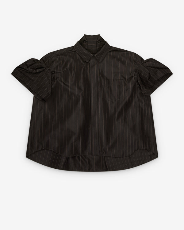 Sacai - Women's Chalk Stripe Shirt - (Brown)