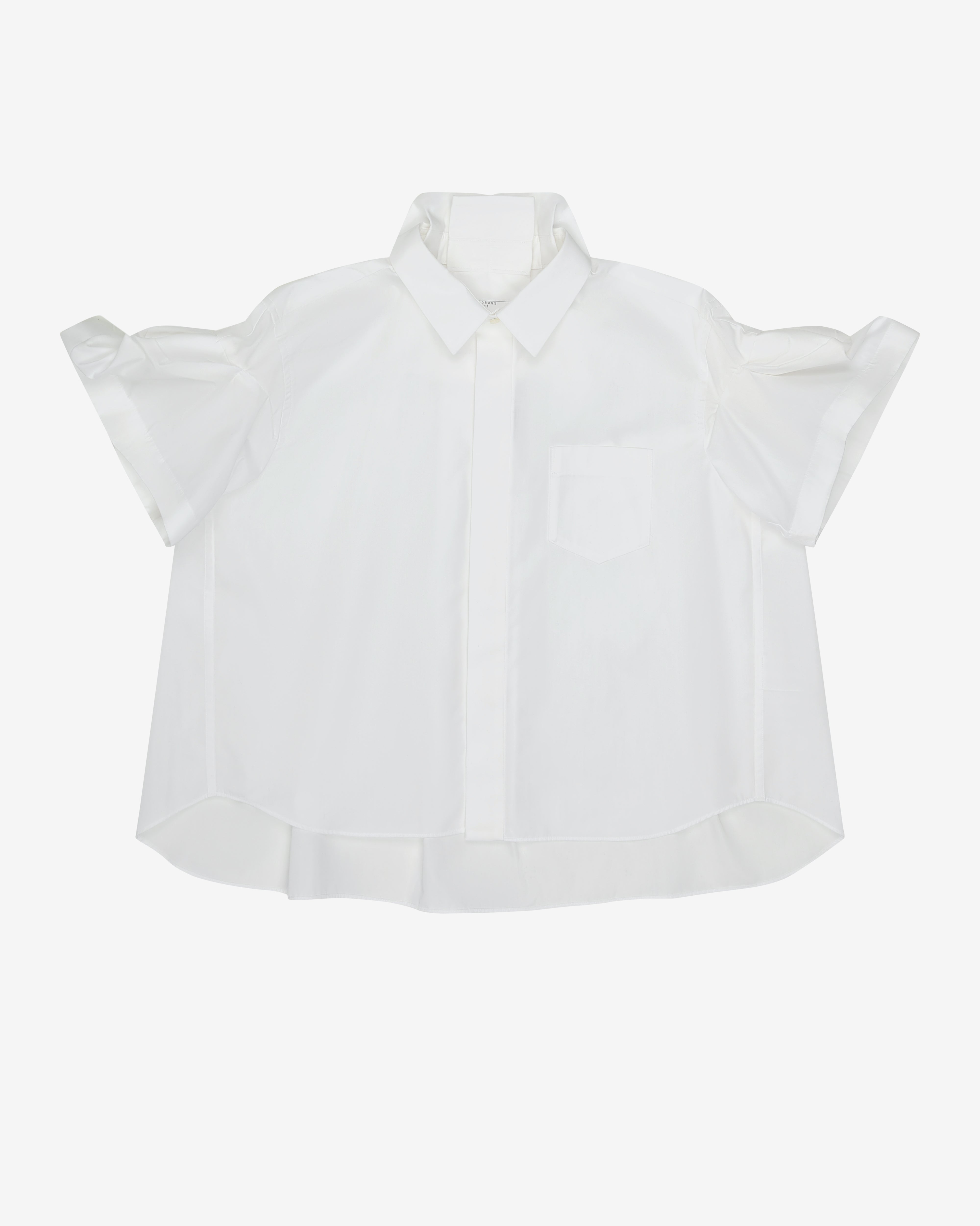 Sacai: Women's Poplin Shirt (Off White) | DSMNY E-SHOP